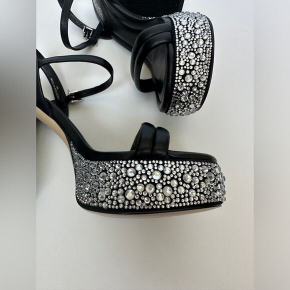 Michael kors Laci Embellished Leather Platform Sandal size 6 - Picture 11 of 16